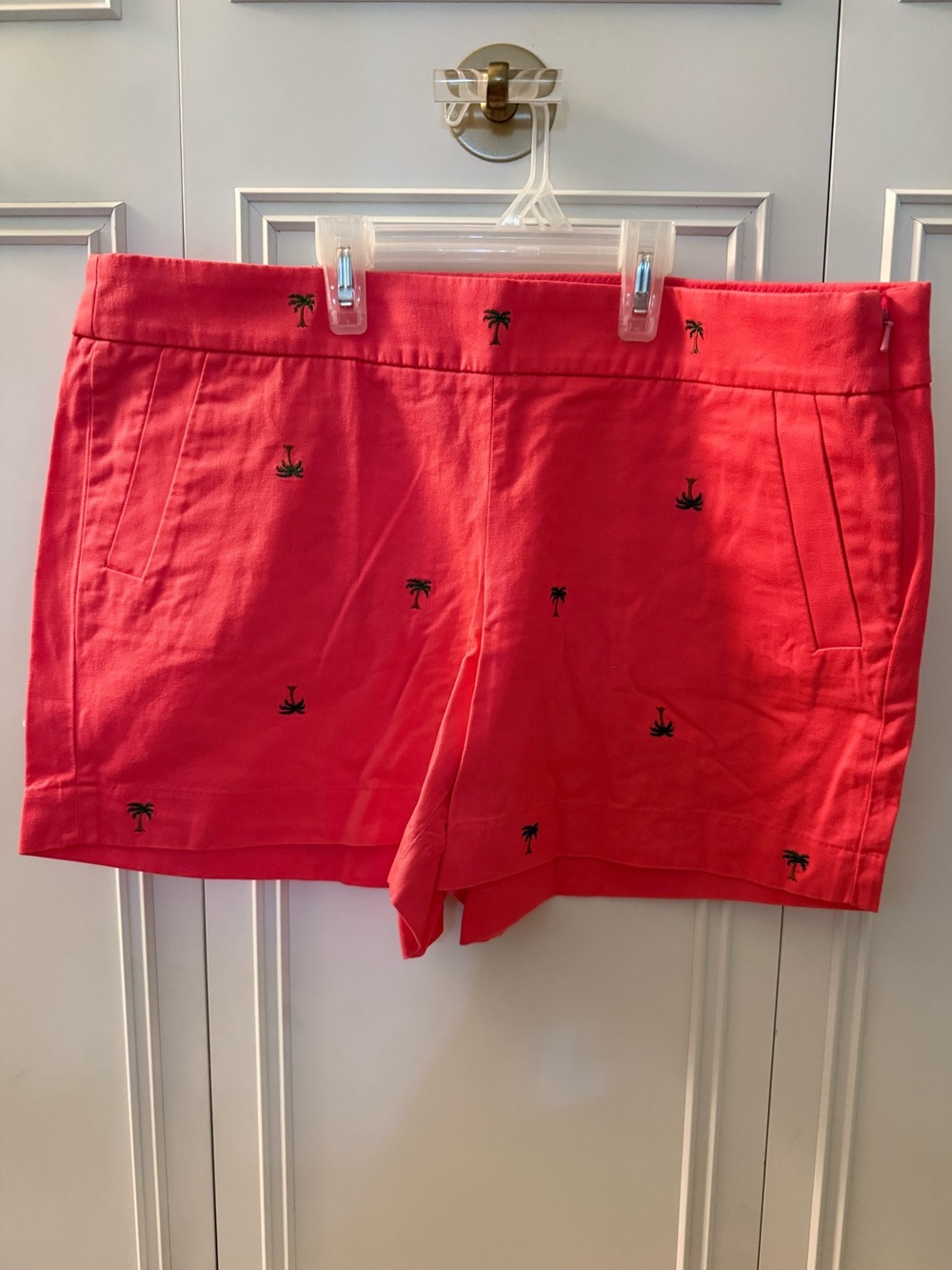 NWT J. Crew Coral Palm Embroidered Shorts